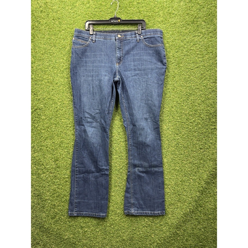 Wrangler Q Baby Jeans Womens 19/20 x 32 Blue Denim WRQ25DE Stretch Workwear